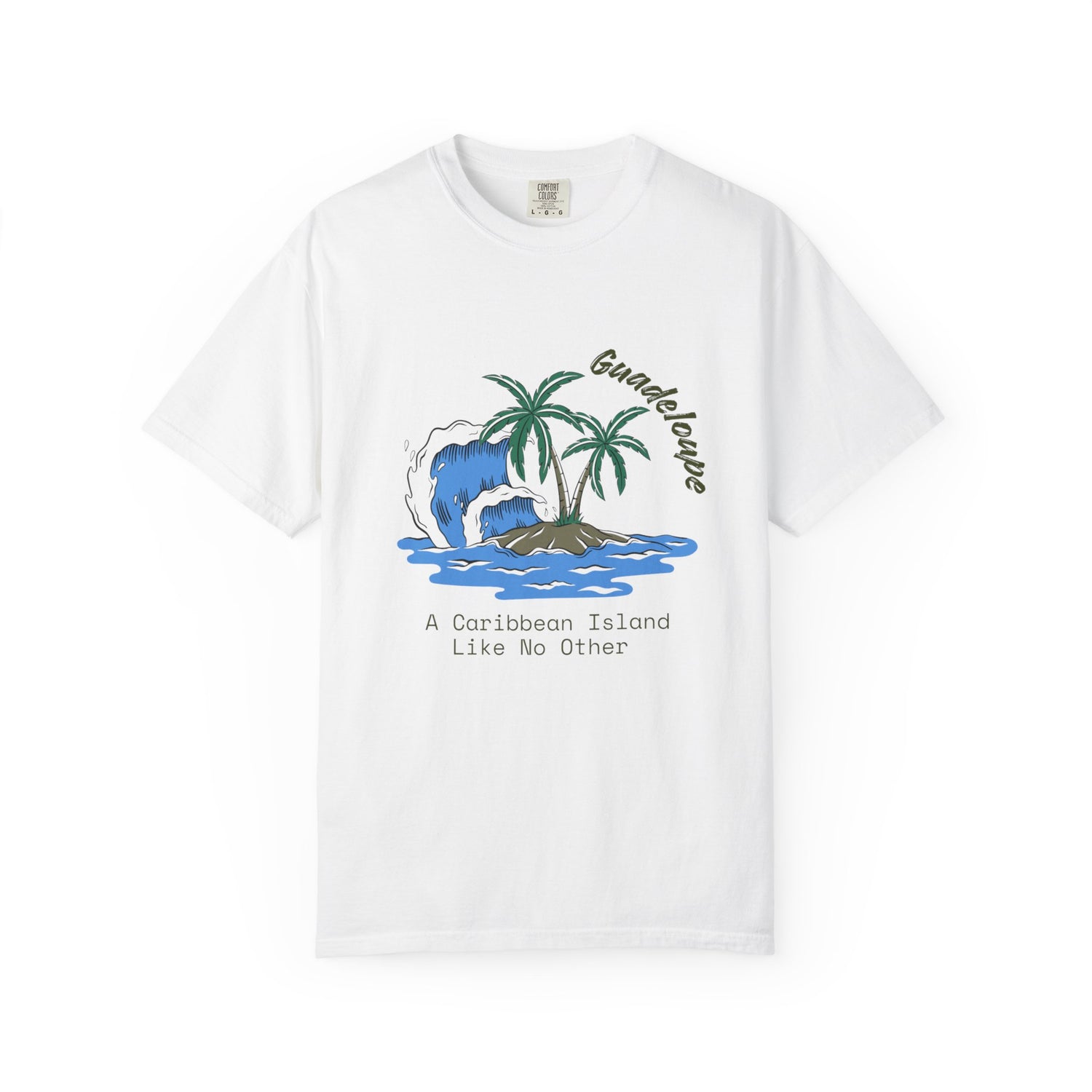 Guadelaoupe Island Unisex Garment-Dyed T-Shirt - Tropical Vibes Tee