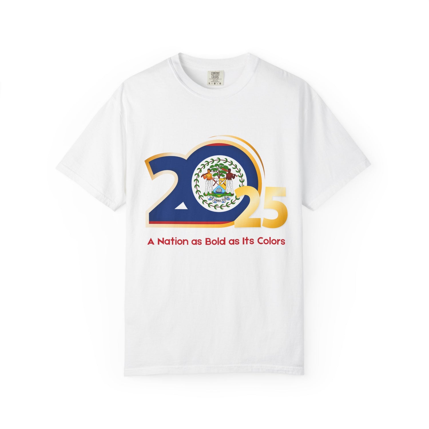 Belize 2025 Unisex Garment-Dyed T-Shirt - Bold Colorful Design for National Pride