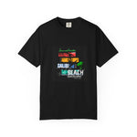 Summer Vibe Unisex Garment-Dyed T-Shirt - Galibi Beach, Suriname Design