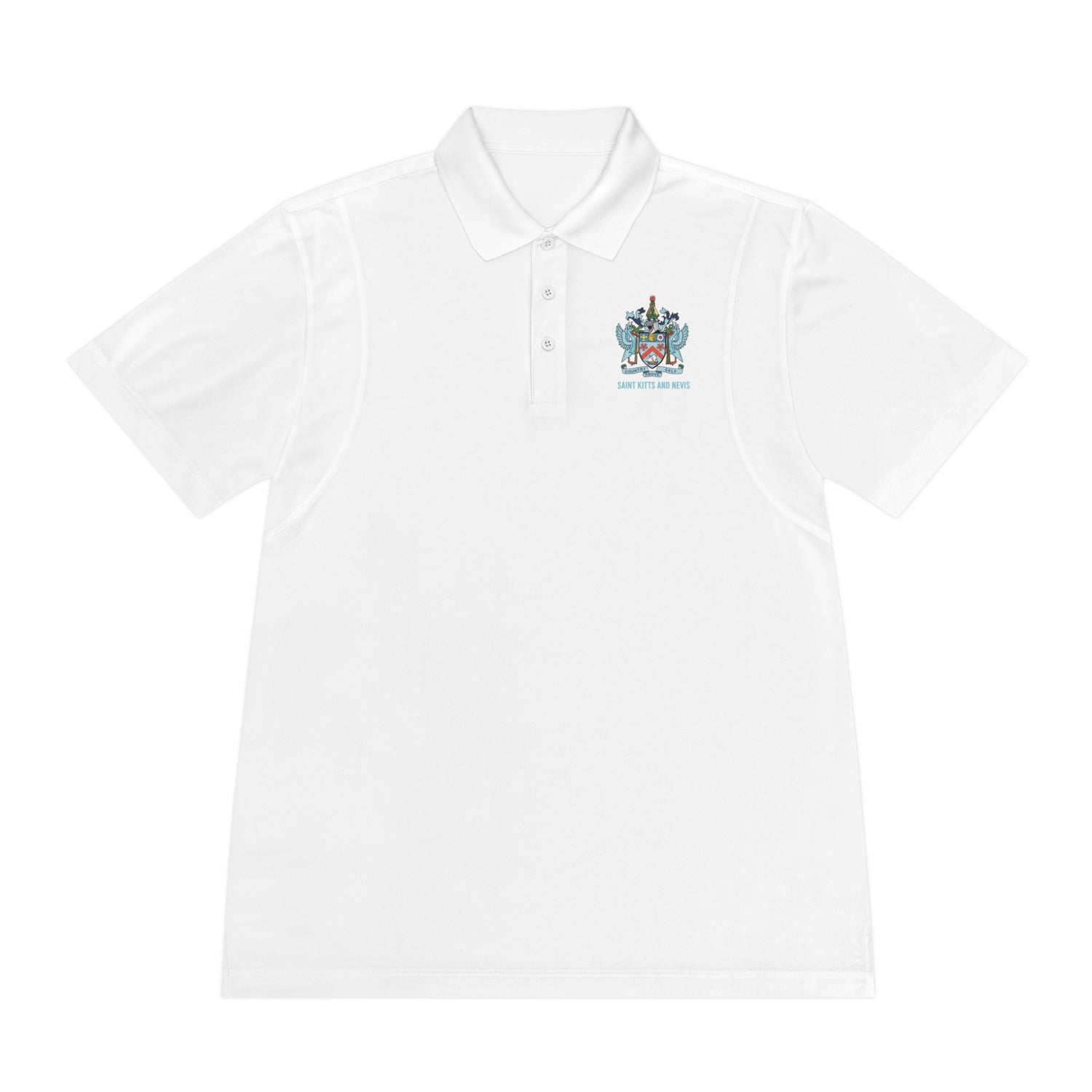 en’s Saint Kitts & Nevis Polo – Classic White Tee