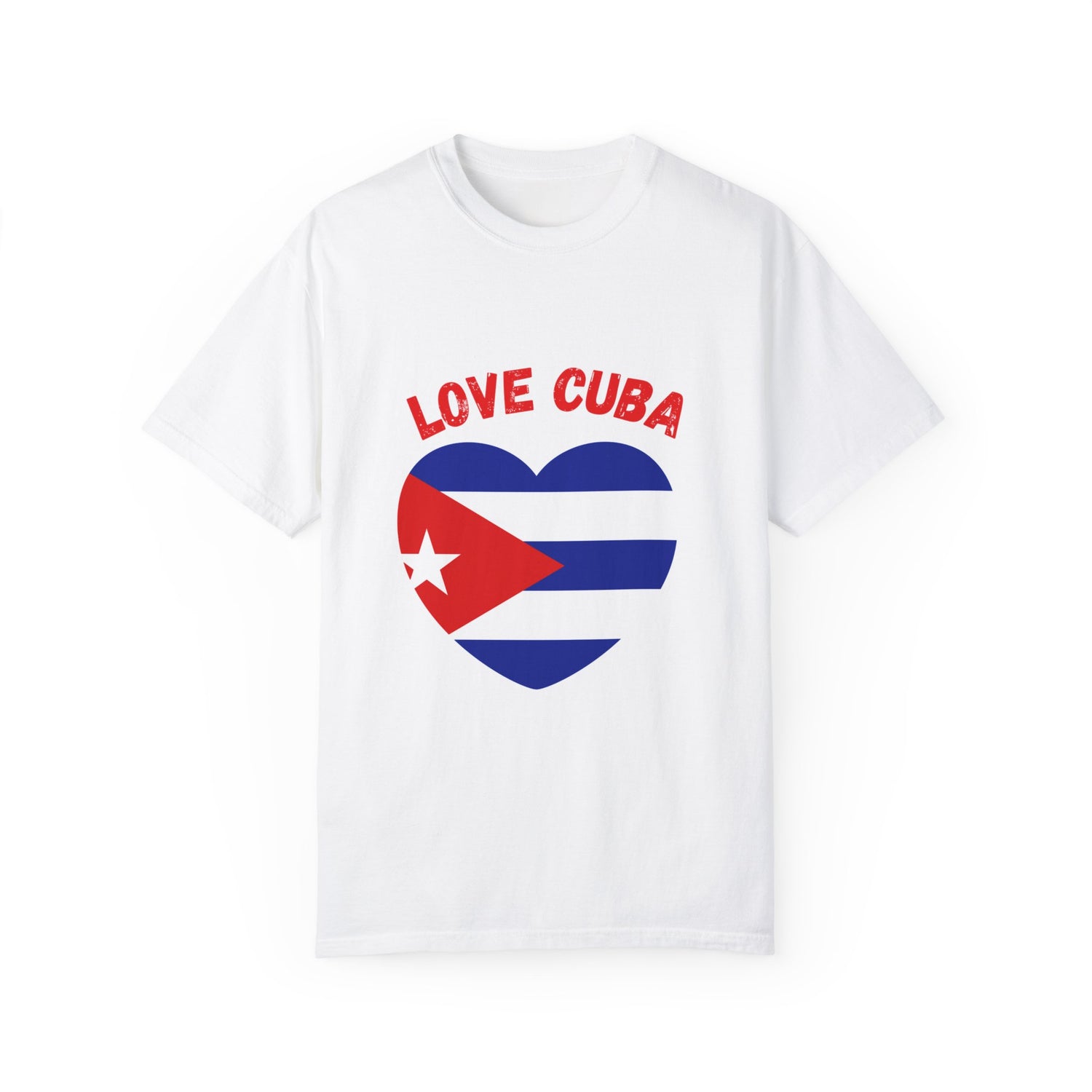 Love Cuba Unisex Garment-Dyed T-Shirt | Casual Cuban Heart Tee