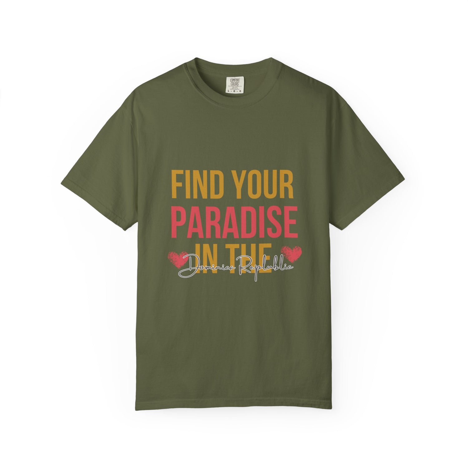 Find Your Paradise Dominica Republic Unisex Garment-Dyed T-Shirt