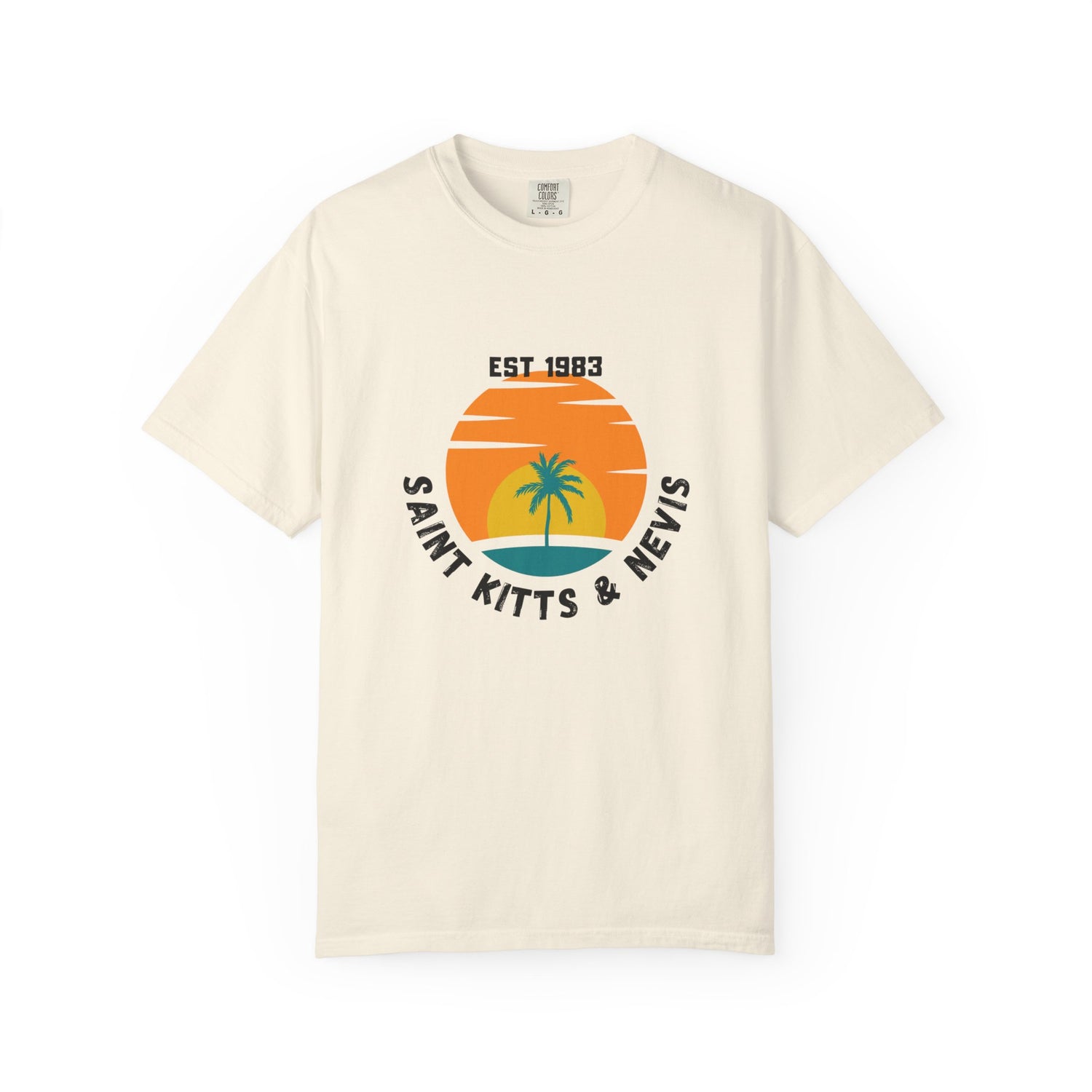 Retro Saint Kitts & Nevis T-Shirt | Est 1983 | Unisex Garment-Dyed Tee