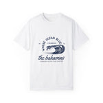 Caribbean Wave T-Shirt - Unisex Garment-Dyed Tee "Where Ocean Blue Dances with the Waves"
