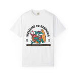 Welcome to Bermuda Unisex T-Shirt - Surfer Shark Design