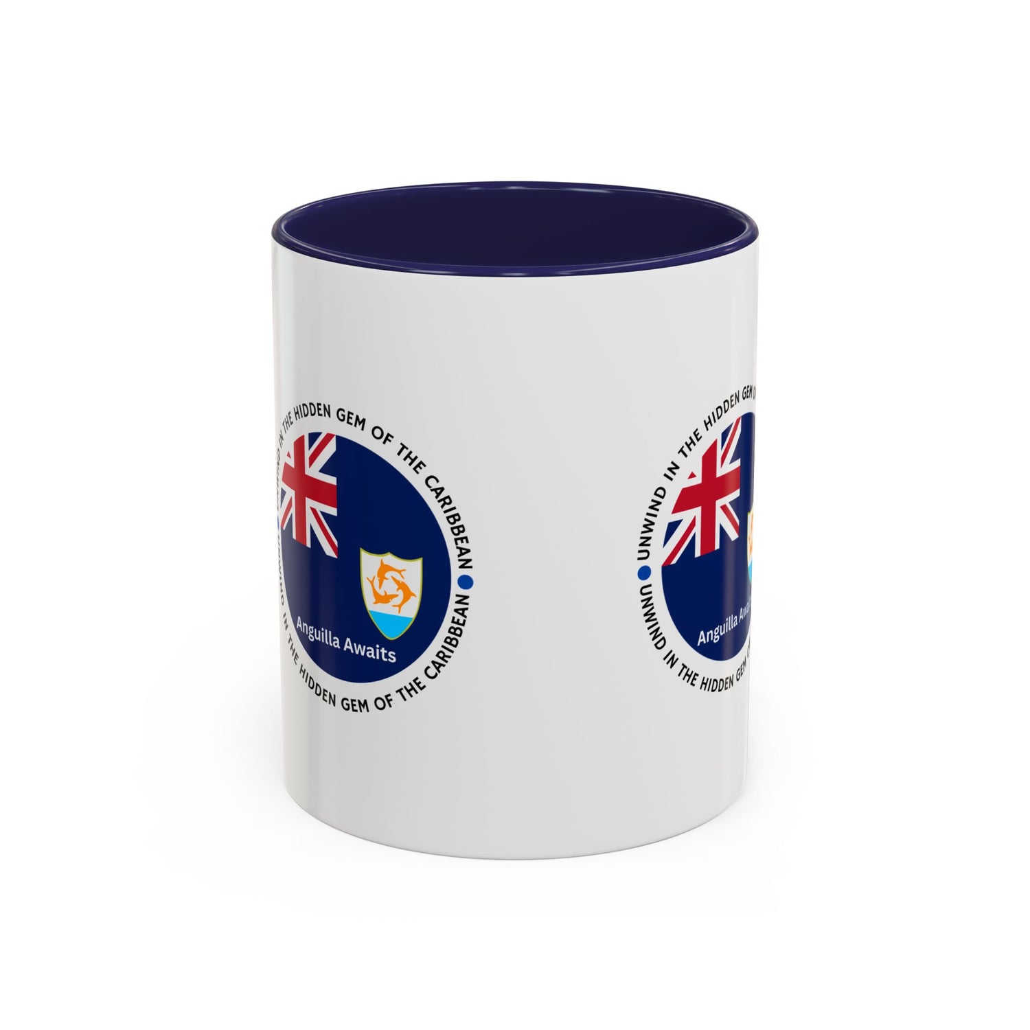 Anguilla Awaits Accent Coffee Mug - 11oz & 15oz - Perfect Gift for Travelers & Beach Lovers
