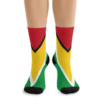 Guyana Pride Recycled Poly Socks - Eco-Friendly Colorful Crew Socks
