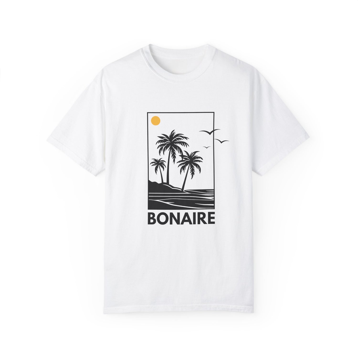 Bonaire Sunset Palm Unisex T-Shirt - Casual Beach Vibe