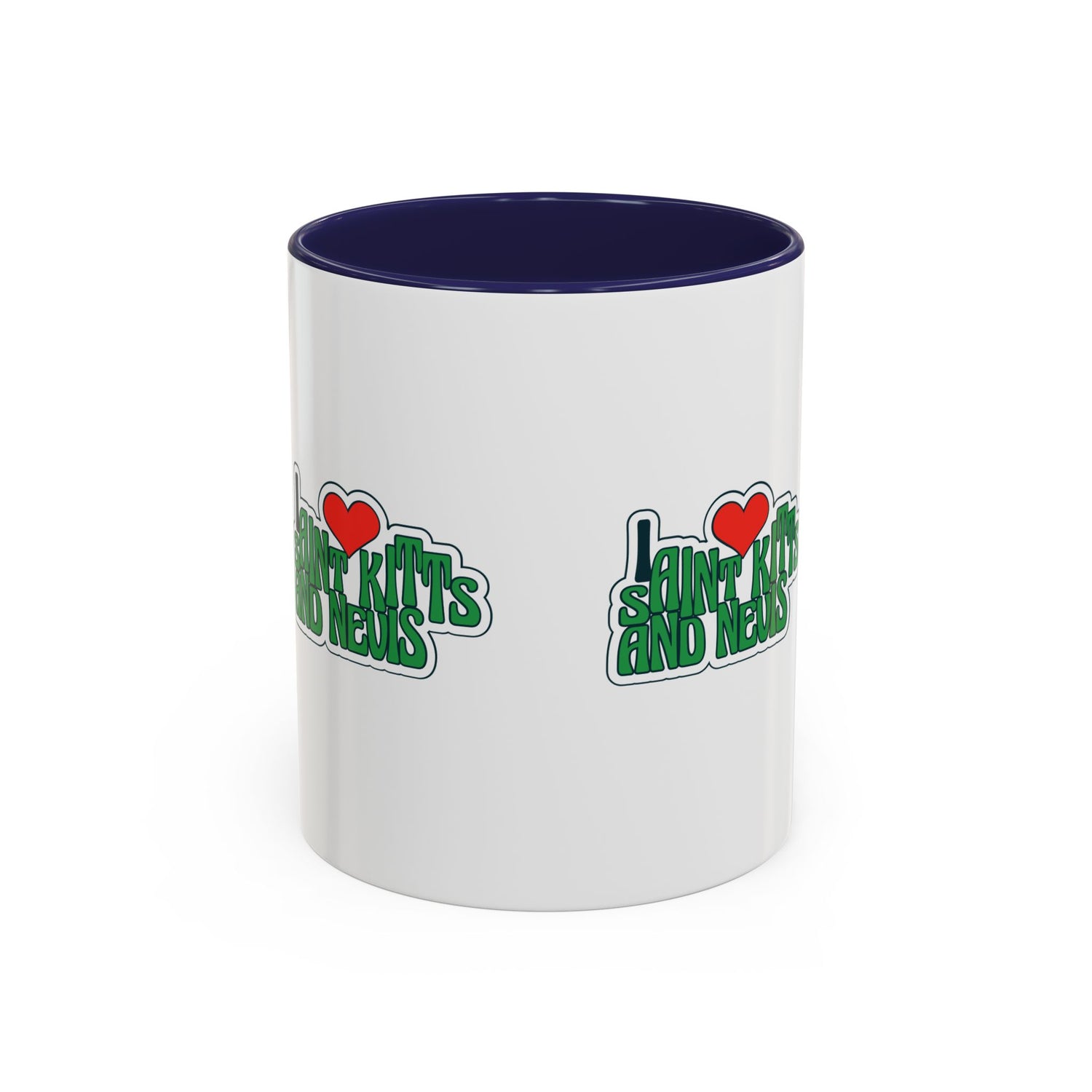 I Love Saint Kitts & Nevis  Coffee Mug - Fun Accent Mug for Cat Lovers