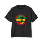 Jamiacan Tropical Sunset Surfing Oversized Tee voor heren - Summer Vibe Casual Wear