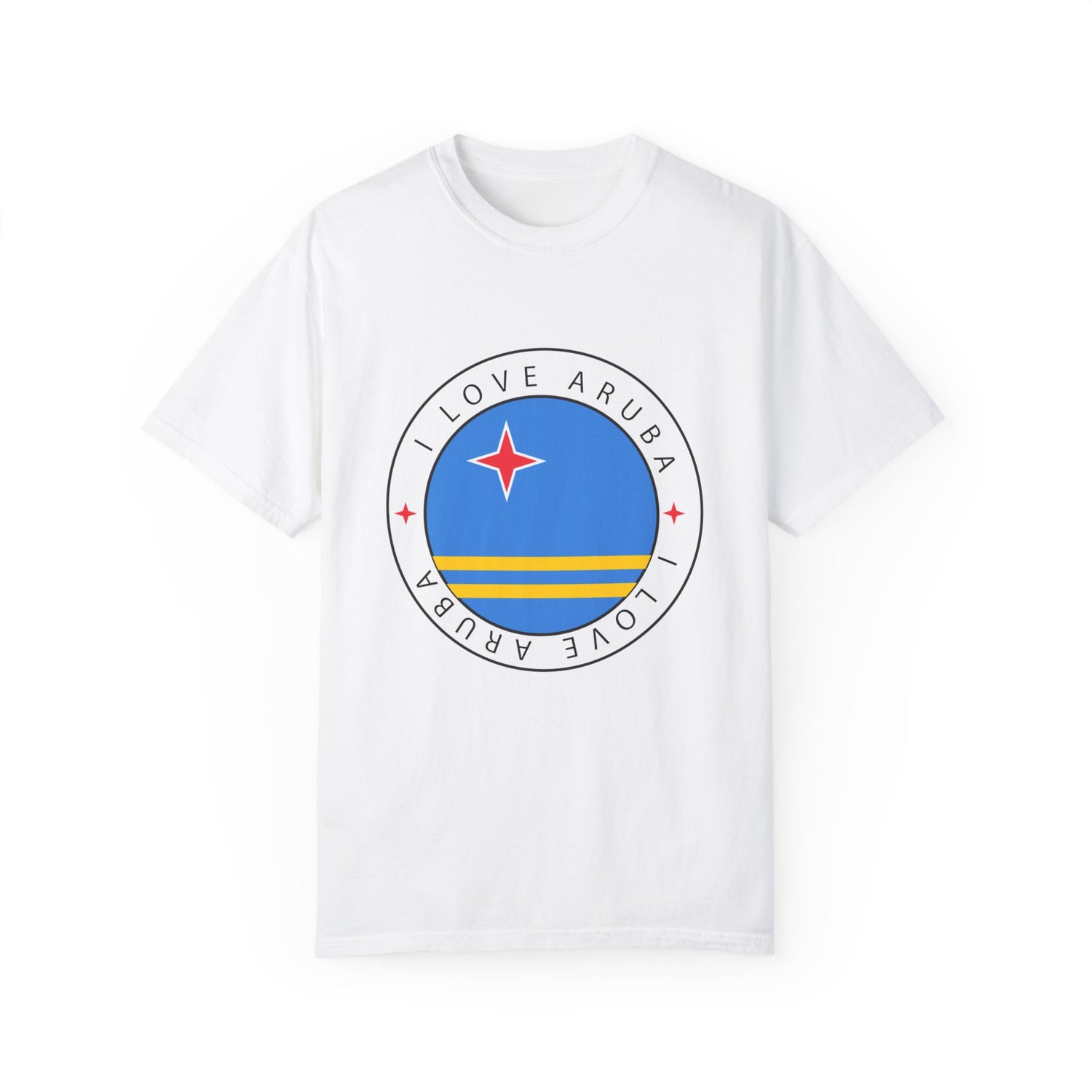 I Love Aruba Flag Unisex Garment-Dyed T-shirt