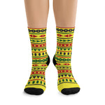 Guyana Vibrant Pattern Recycled Poly Socks - Eco-Friendly Funky Footwear for Style and Comfort