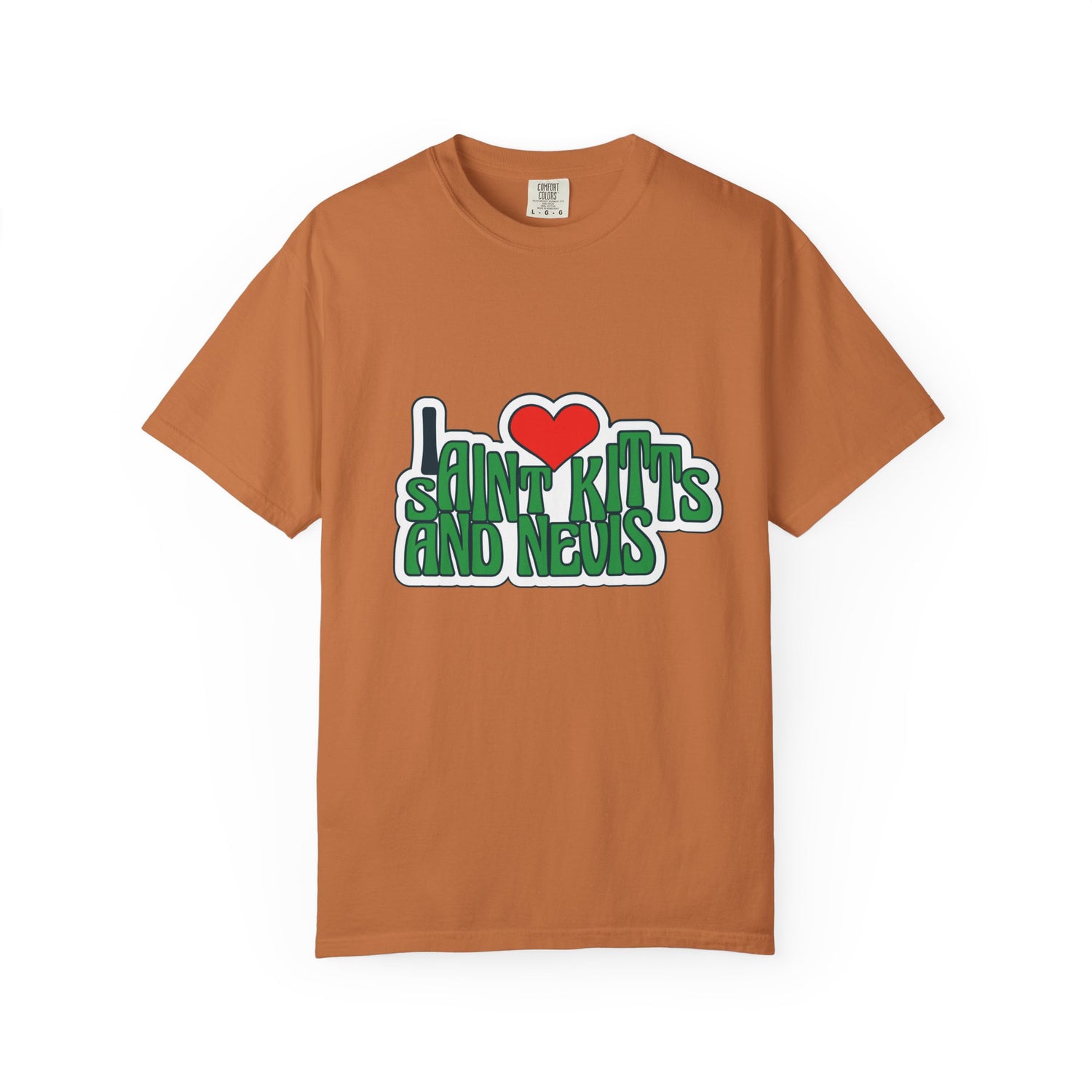 I Love Saint Kitts Unisex Garment-Dyed T-Shirt