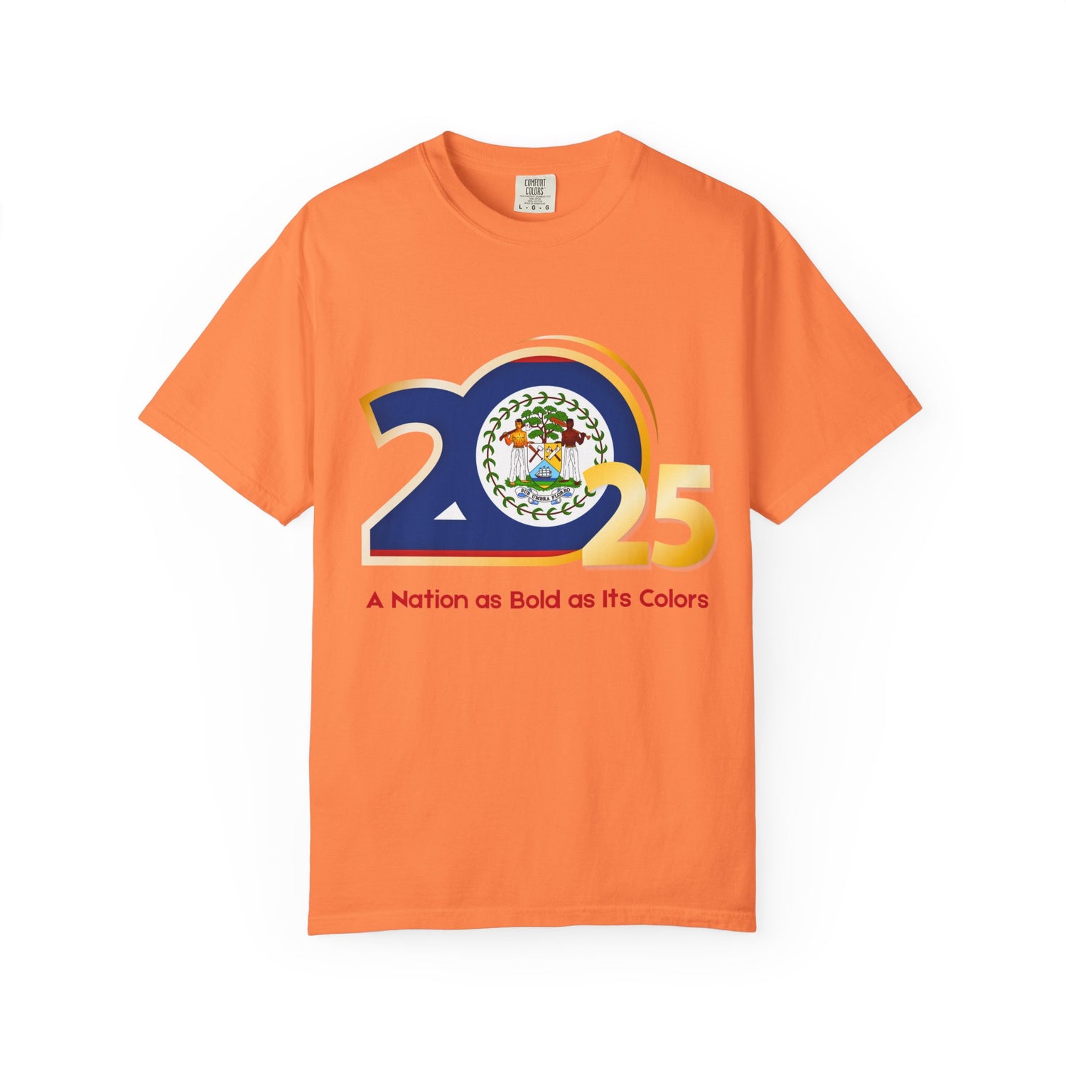 Belize 2025 Unisex Garment-Dyed T-Shirt - Bold Colorful Design for National Pride