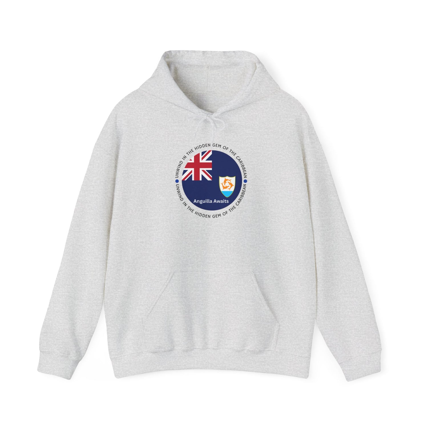Argentinian Adventures Unisex Heavy Blend Hooded Sweatshirt - Cozy Comfort with ANGUILLA  Flag Design