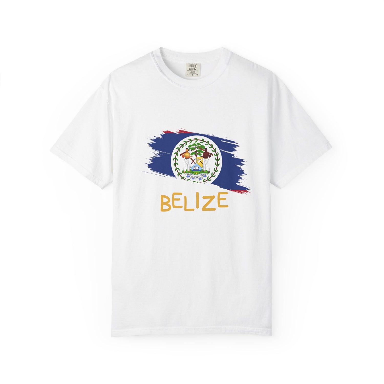 Belize Flag T-Shirt – Unisex Garment-Dyed Travel Tee