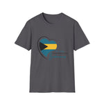 Bahamas Heart Shaped Flag T-Shirt