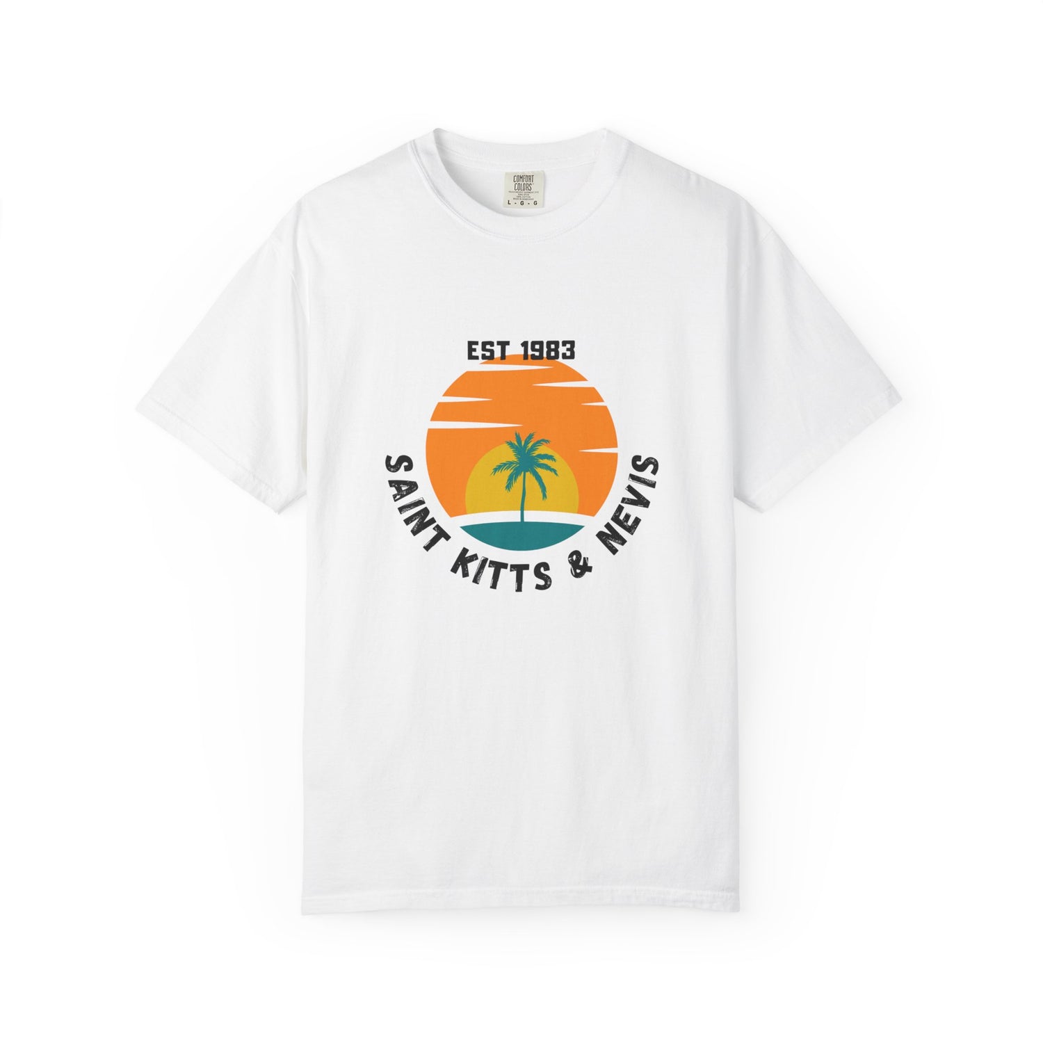Retro Saint Kitts & Nevis T-Shirt | Est 1983 | Unisex Garment-Dyed Tee
