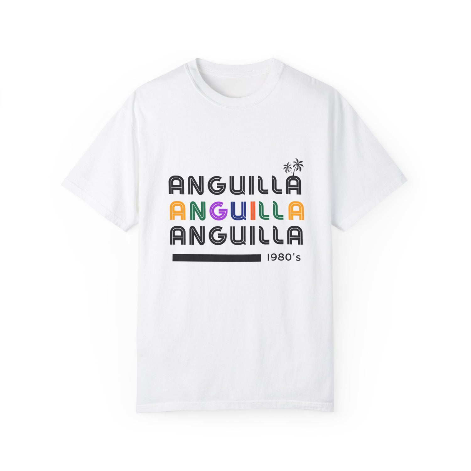 Retro Anguilla Graphic Unisex T-Shirt - 1980s Style Vacation Tee