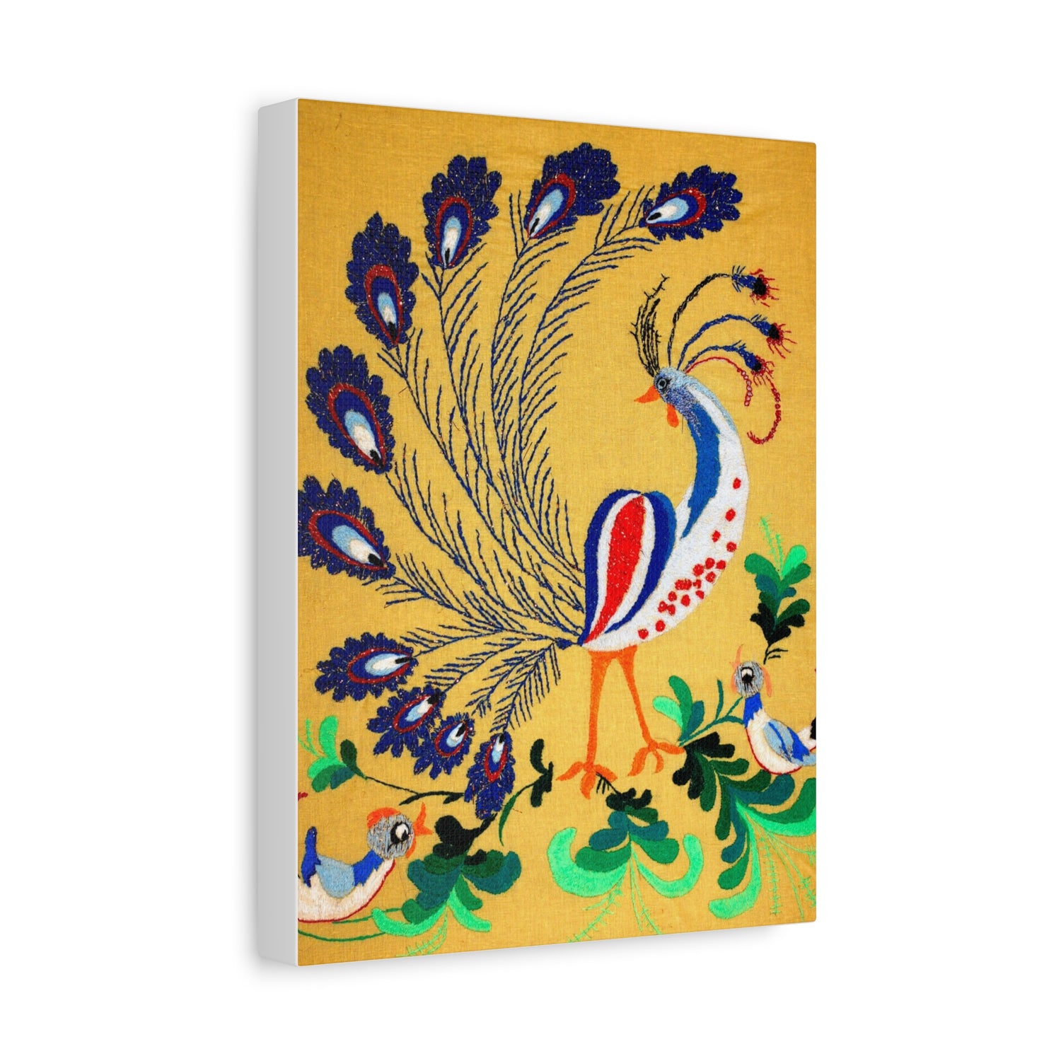 Vibrant Peacock Canvas Art, Colorful Wall Decor, Boho Home Decor, Gift for Bird Lovers, Unique Art Piece, Brighten Your Space