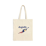 Anguilla Map Cotton Canvas Tote Bag | Eco-Friendly Travel Accessory