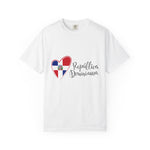 Dominican Republic Heart T-Shirt - Unisex Garment-Dyed Tee for Love of Culture