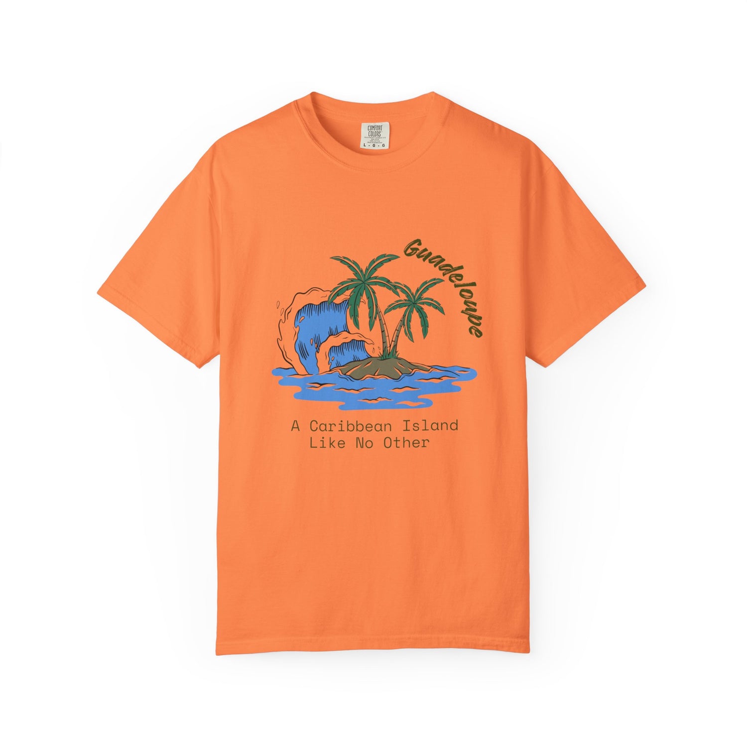 Guadelaoupe Island Unisex Garment-Dyed T-Shirt - Tropical Vibes Tee