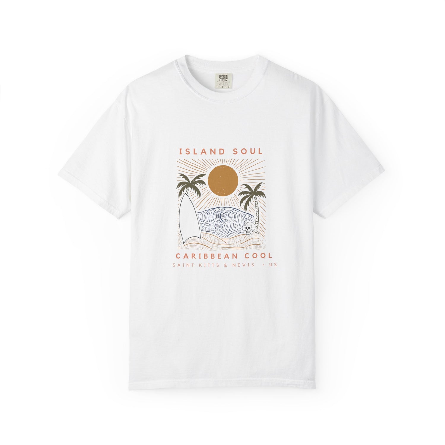 Caribbean Cool T-Shirt - Island Soul Design for Beach Lovers | Saint Kitts & Nevis