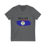 Belize Flag V-Neck Tee – Unisex Short Sleeve Shirt