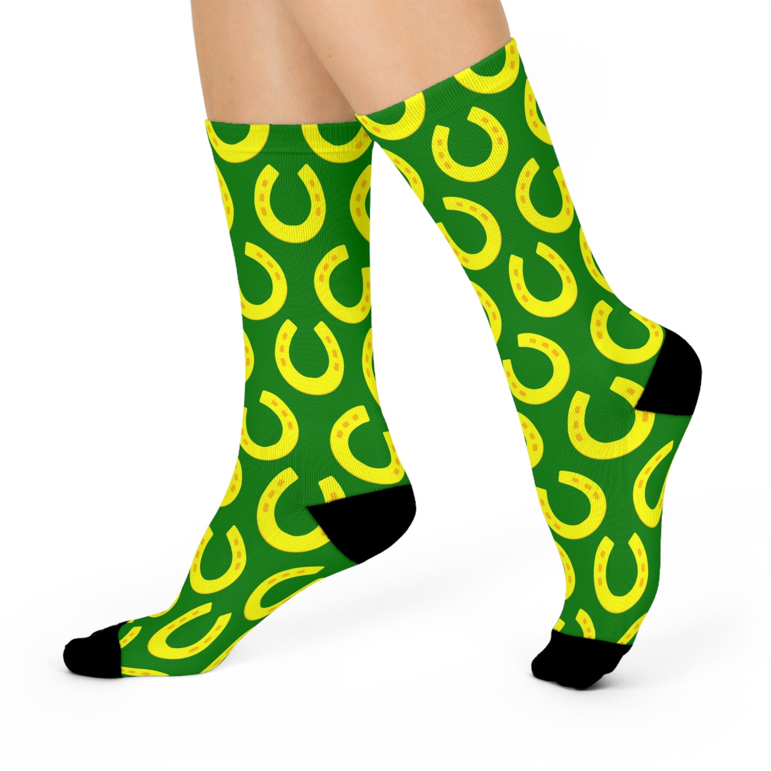 Grenada Lucky Horseshoe Crew Socks | Cushioned Comfort for Everyday Wear