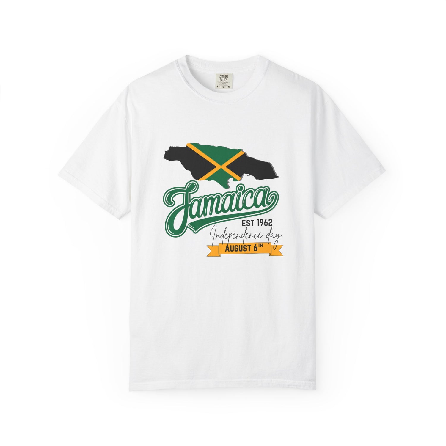 Jamaica Independence Day T-Shirt, Unisex Garment-Dyed Tee for Celebrations, August 6th Event Shirt, Travel Souvenir, Island Pride Apparel
