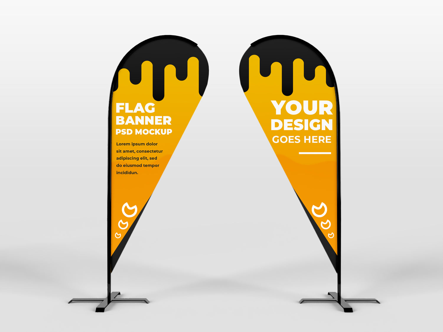 Outdoor Advertising Flag Banner Stands