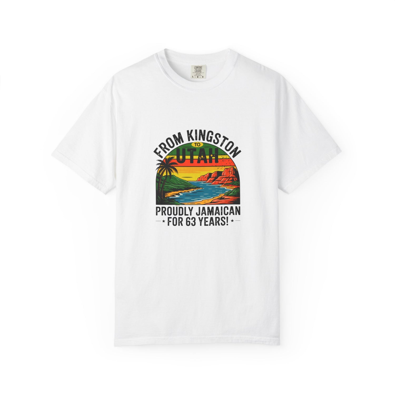 Vibrant Kingston Inspired T-Shirt, Jamaica - Utah Pride Shirt, Gift for Her, Gift for Him, Casual Wear, Travel Souvenir