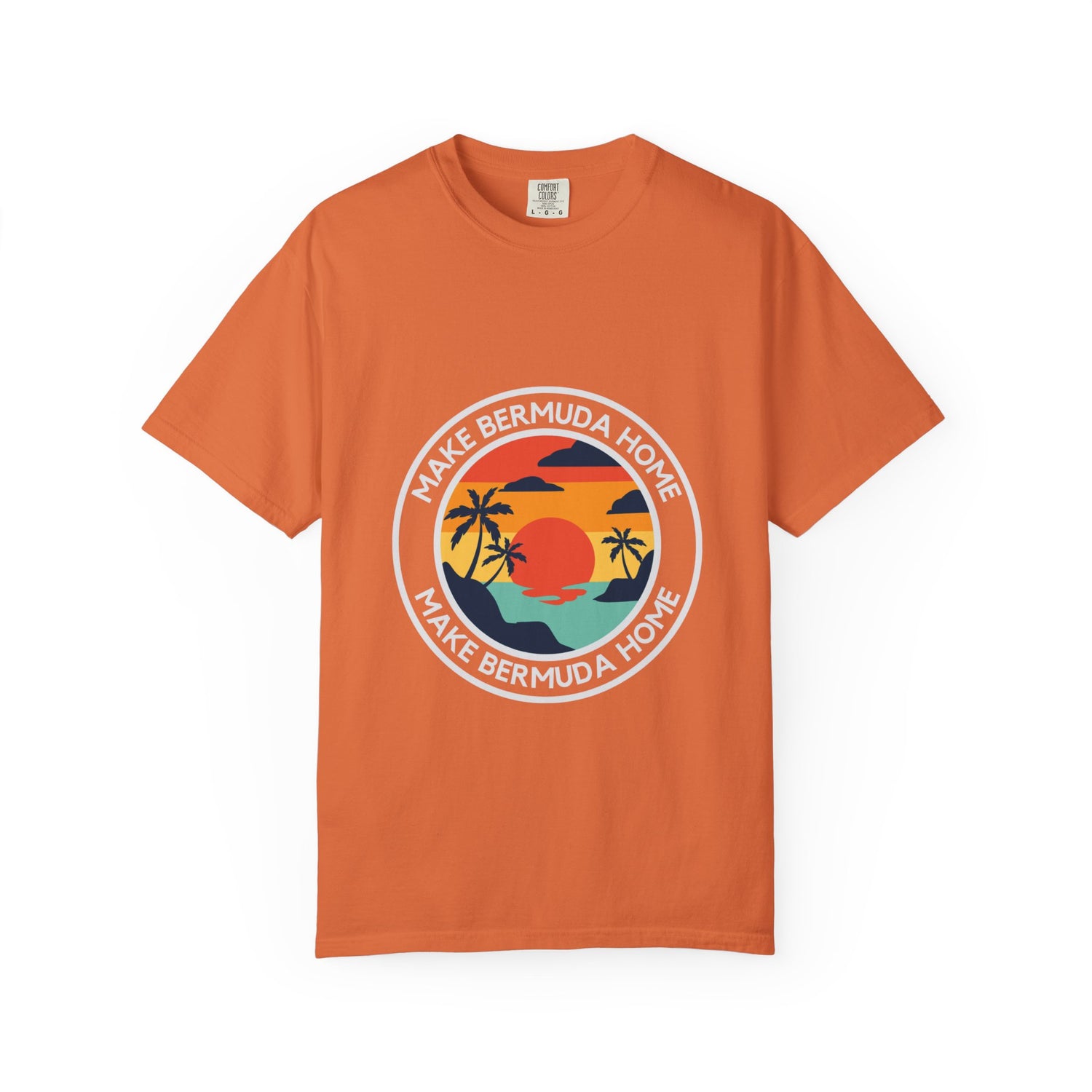 Make Bermuda Home Ocean Sunset T-shirt - Unisex Garment-Dyed Tee