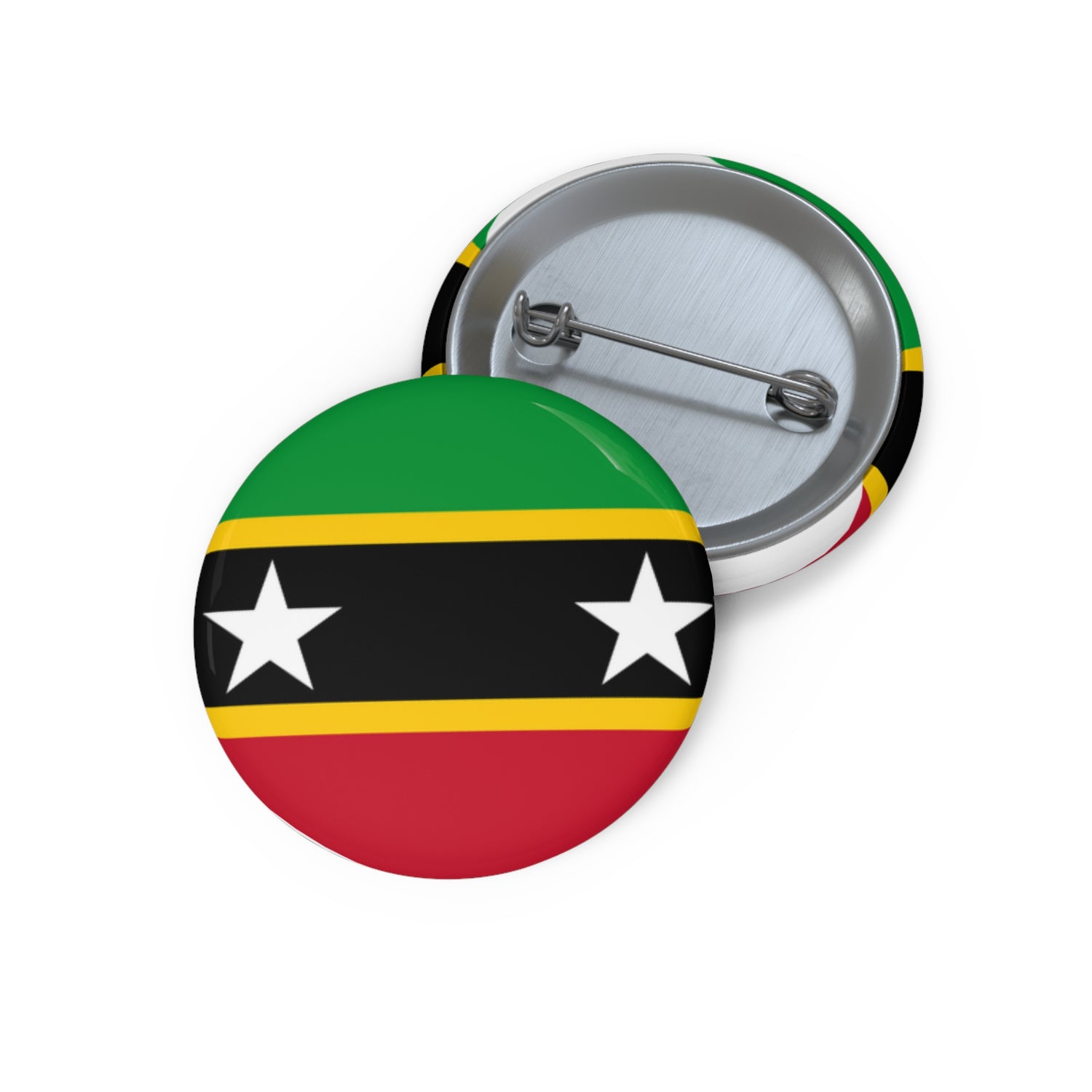Saint Kitts & Nevis  Pin Buttons: Celebrate Your Heritage, Unique Accessories, Button Badges, Personalized Gifts, Fun Event Favors