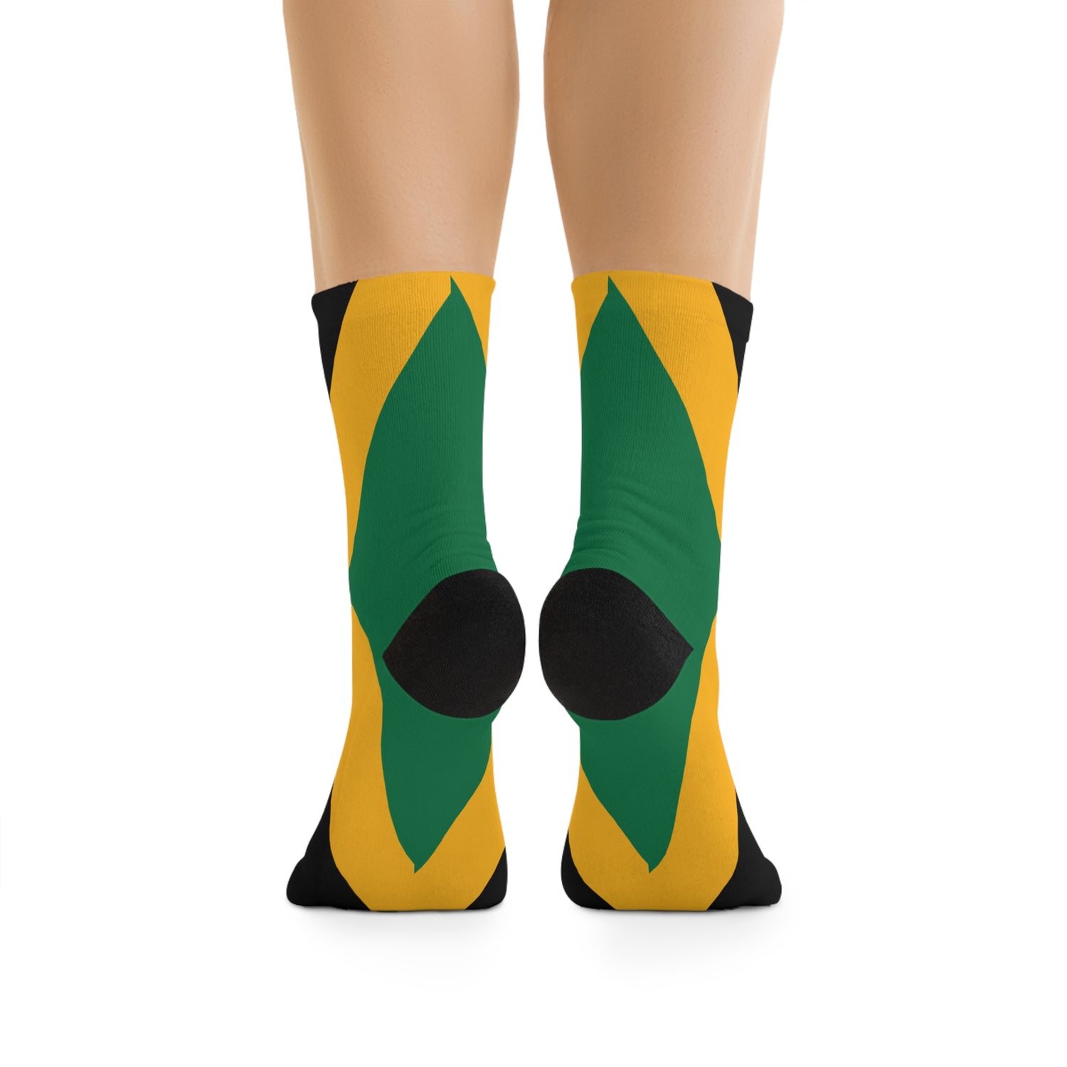 Jamaican Flag Recycled Poly Socks - Eco-Friendly Style for Any Occasion