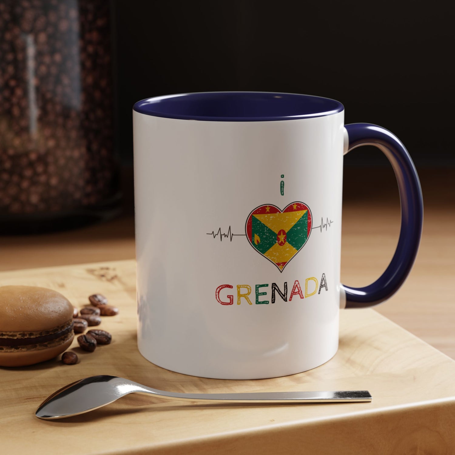 I Love Grenada Accent Coffee Mug - 11oz & 15oz