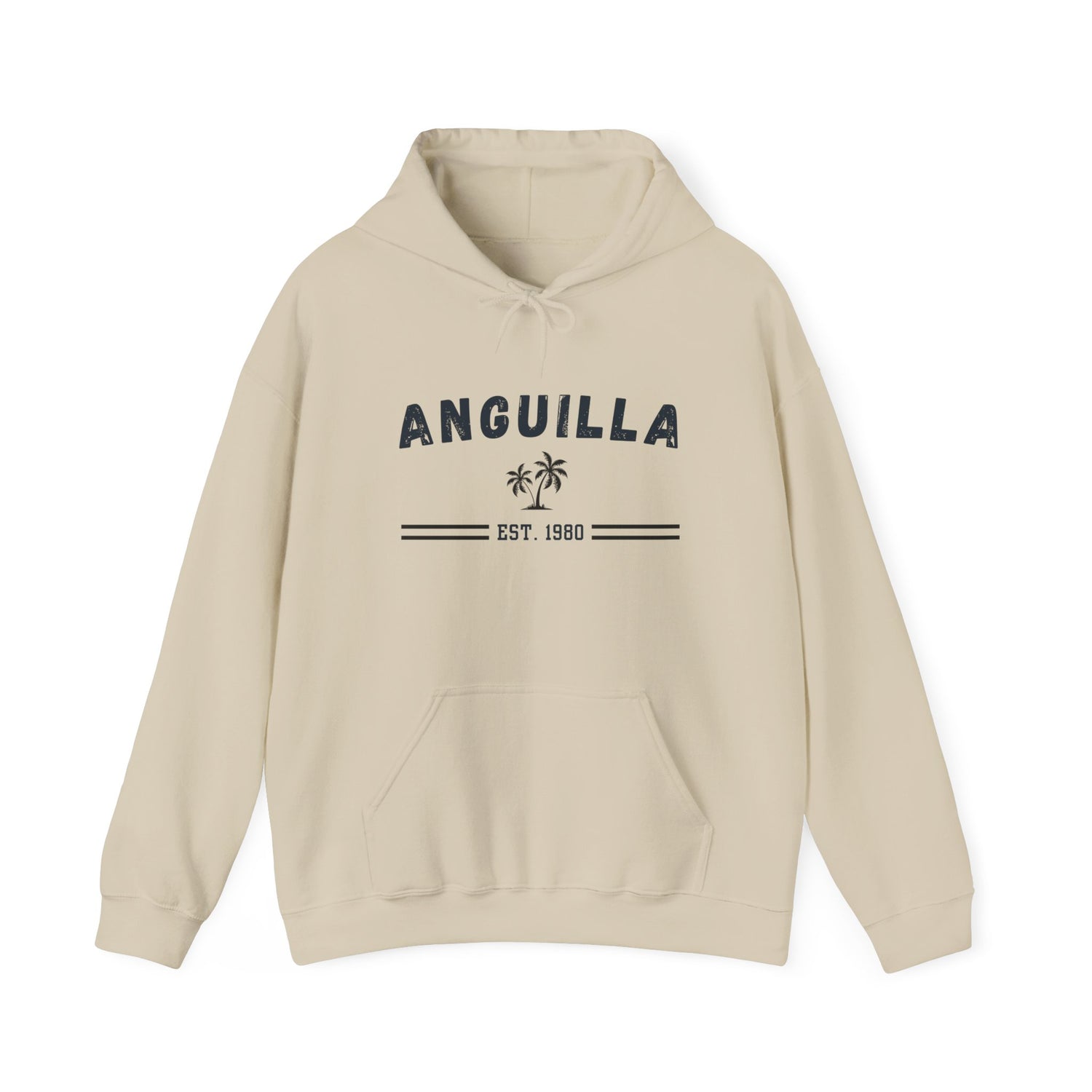 Anguilla Retro Hoodie - Unisex Heavy Blend™ - Casual Beach Vibes