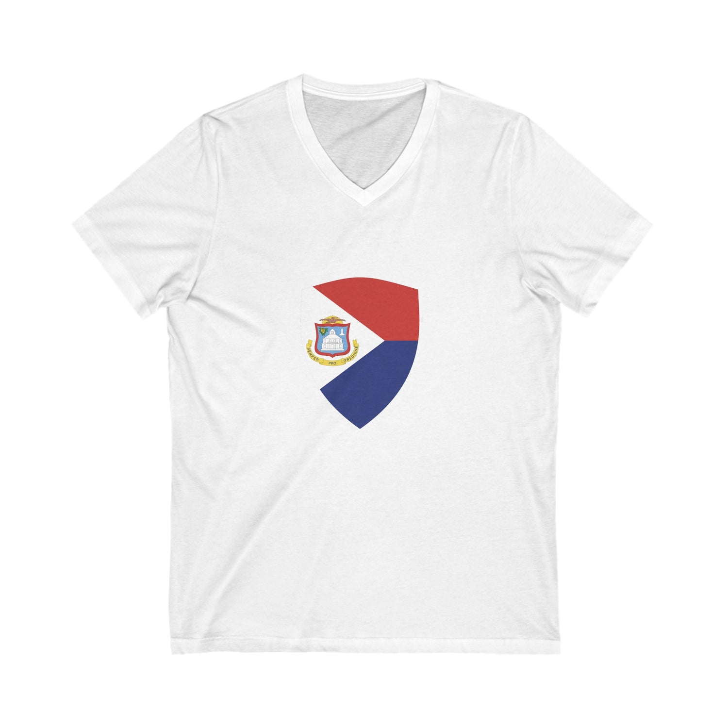 Sint Maarten Unisex Jersey Short Sleeve V-Neck T-Shirt