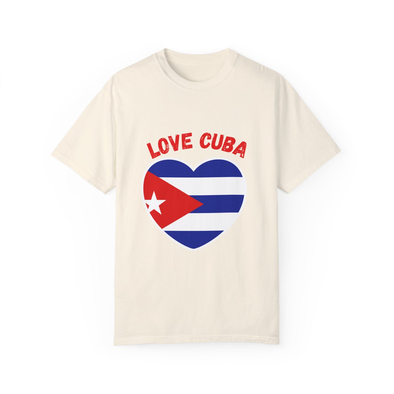 Love Cuba Unisex Garment-Dyed T-Shirt | Casual Cuban Heart Tee