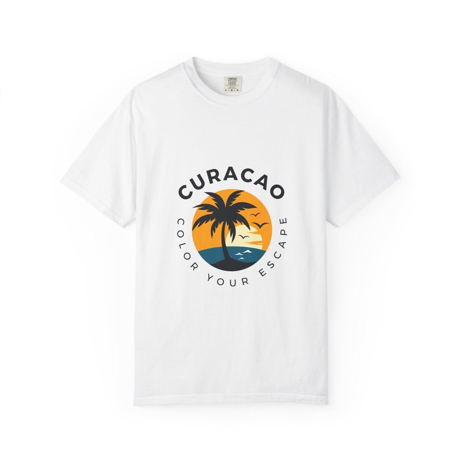Curacao Garment-Dyed T-shirt - Color Your Escape Tropical Tee
