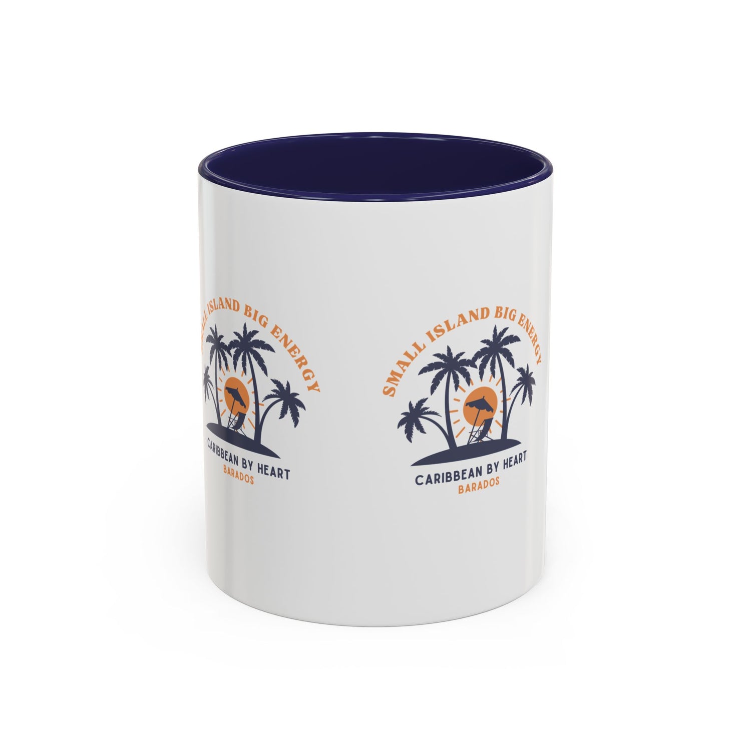 Caribbean Sunrise Accent Coffee Mug | Small Island Big Energy Barbados Mug
