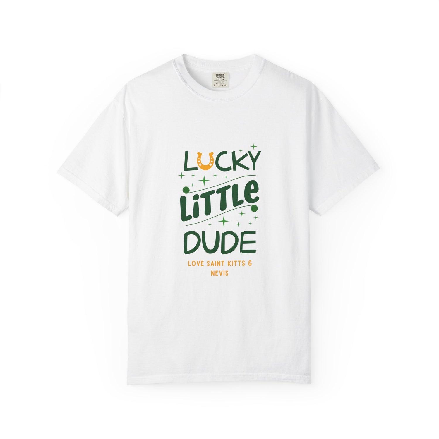 Lucky Little Dude Unisex Garment-Dyed T-Shirt - Celebrate Saint Kitts & Nevis