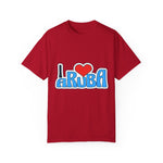 I Love Aruba Unisex Garment-Dyed T-Shirt