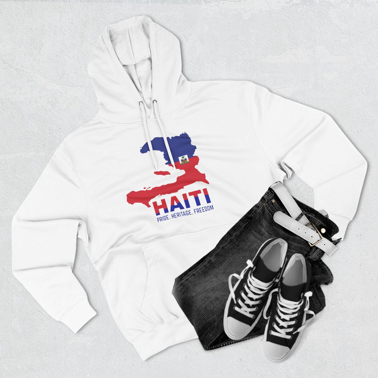 Haiti Flag Map Classic Hoodie