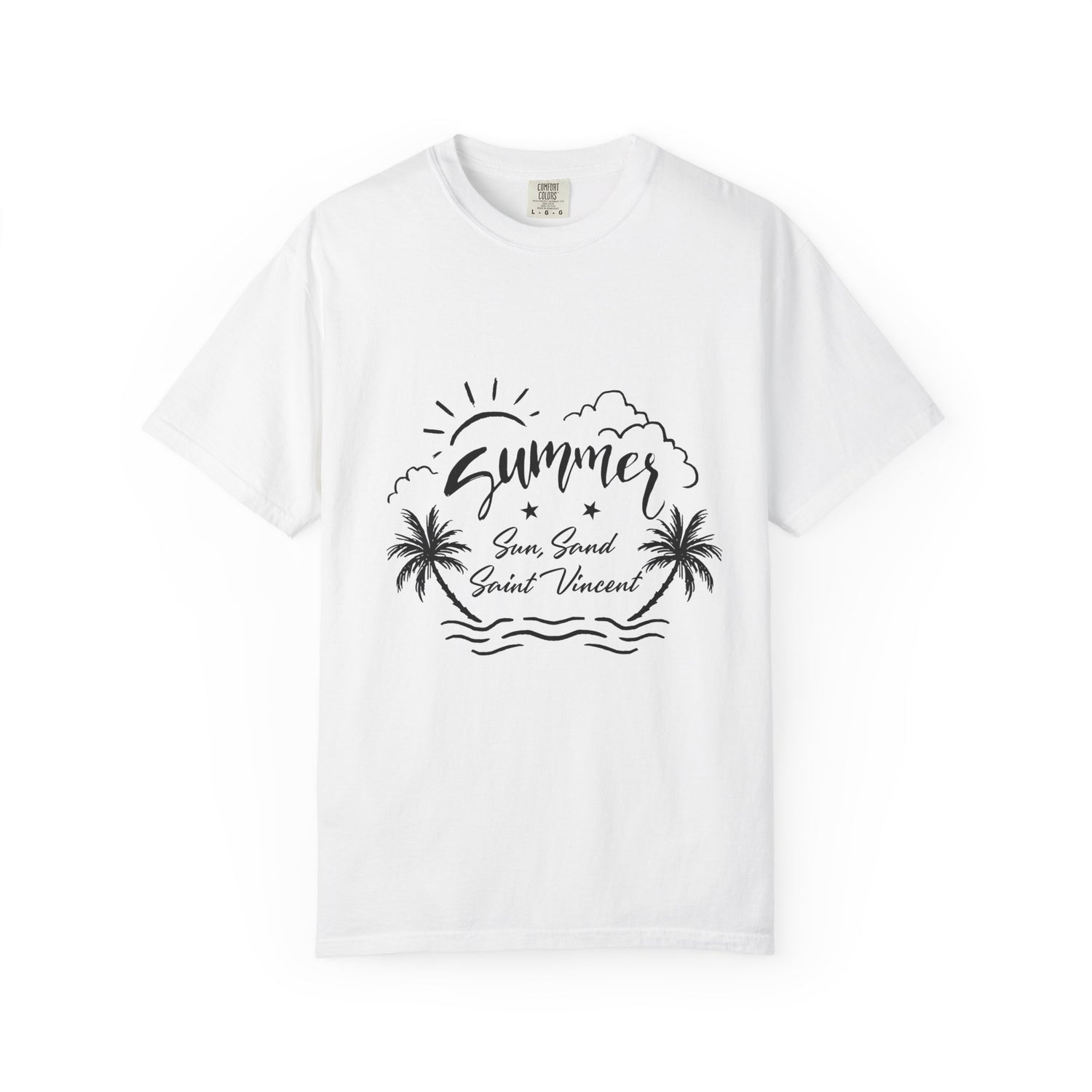 Summer Paradise Unisex Garment-Dyed T-Shirt | Beach Vibes with Tropical Print | Saint Vincent & the Grenadines