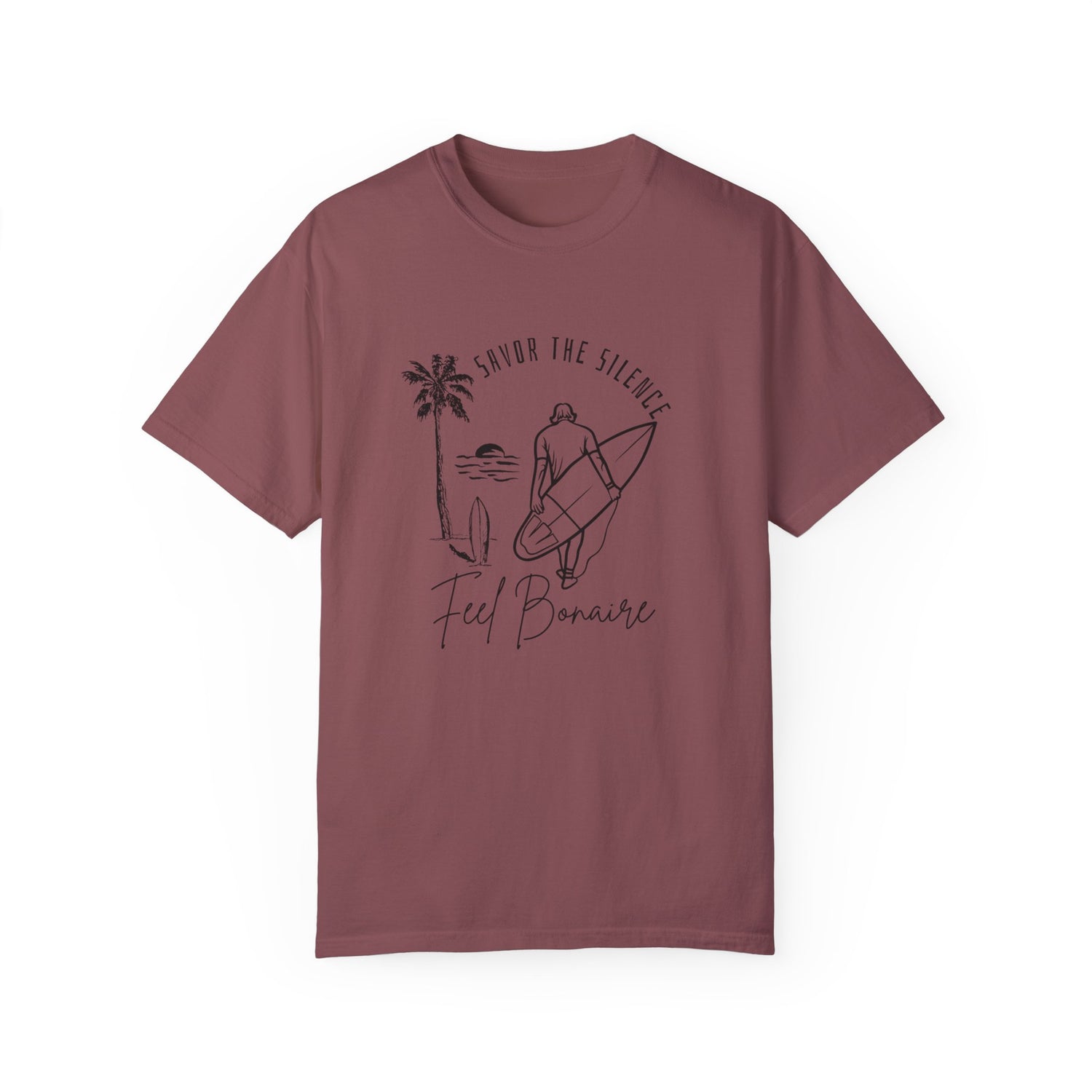 Unisex Surf-Inspired T-Shirt | Savor the Silence feel Bonaire Perfect for Beach Lovers