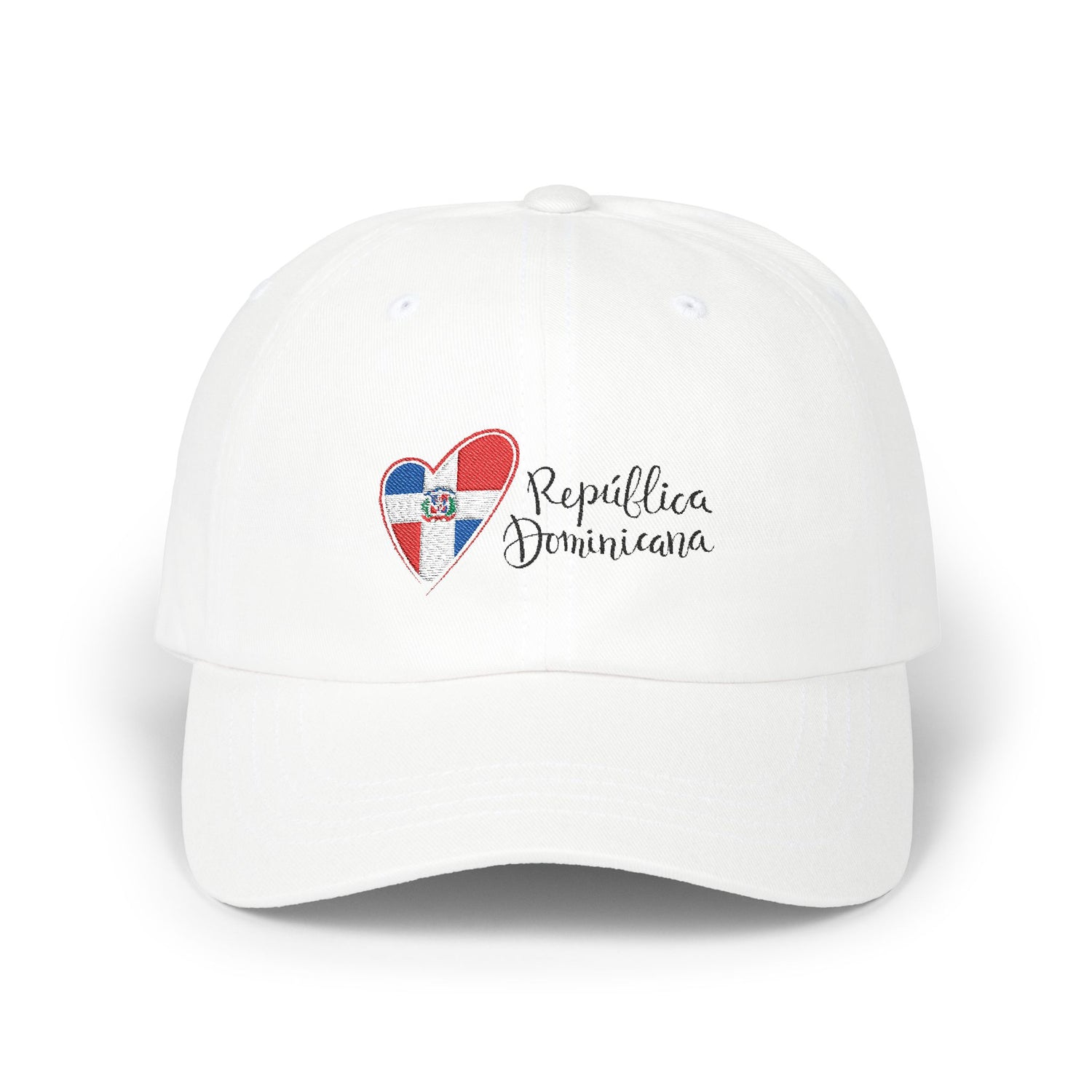 Classic Dad Cap with Dominican Republic Heart Design - Perfect for Vacations & Casual Wear