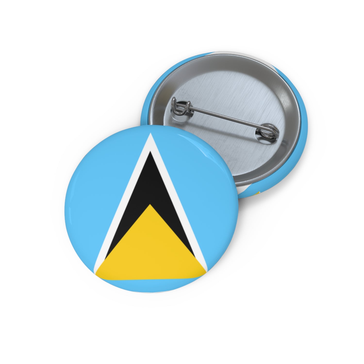 Saint Lucia  Pin Buttons - Stylish Accessories for Events, Parties, Gifts, or Personal Expression, Featuring Vibrant Design