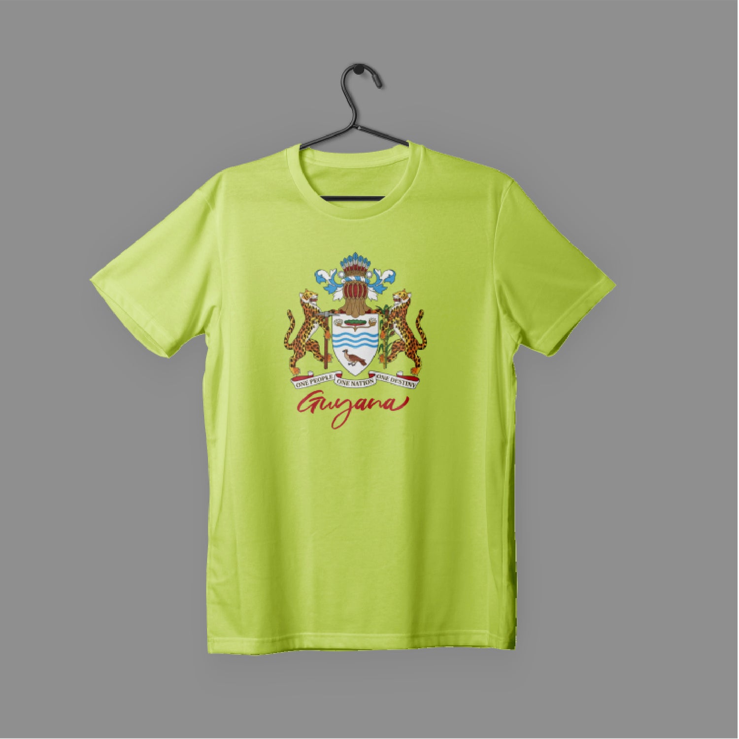 Guyana Coat of Arm Pride Unisex Garment-Dyed T-shirt β Celebrate Heritage with Comfort